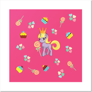 Unicorn and sweets Posters and Art
